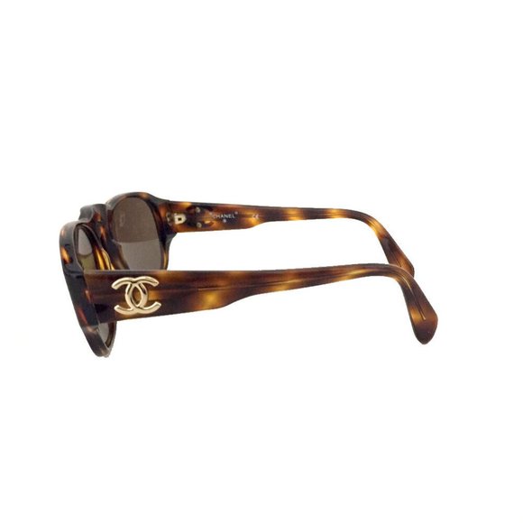 CHANEL 01452 CC Logo Tortoiseshell Pattern Sunglasses 